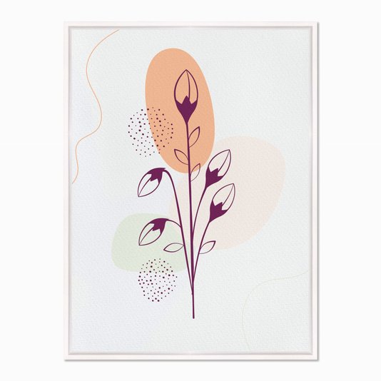 Quadro em Tela Canvas Botões Roxos