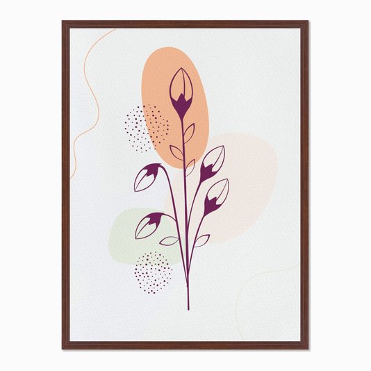 Quadro em Tela Canvas Botões Roxos