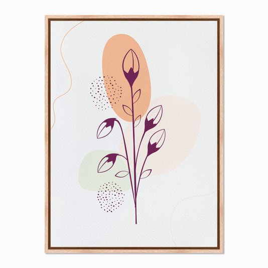 Quadro em Tela Canvas Botões Roxos