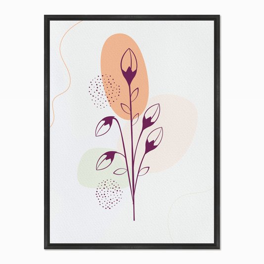 Quadro em Tela Canvas Botões Roxos