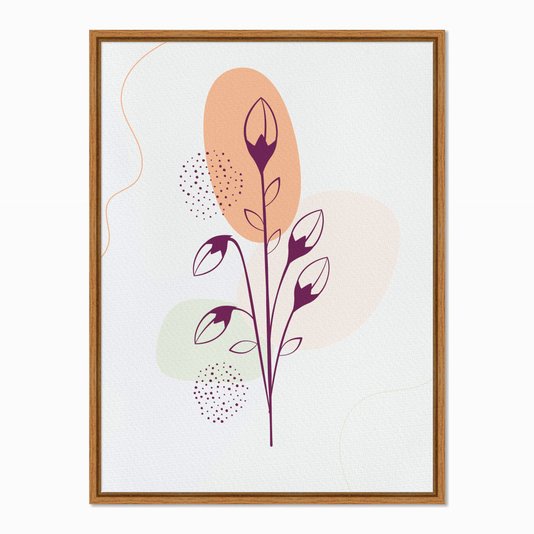 Quadro em Tela Canvas Botões Roxos