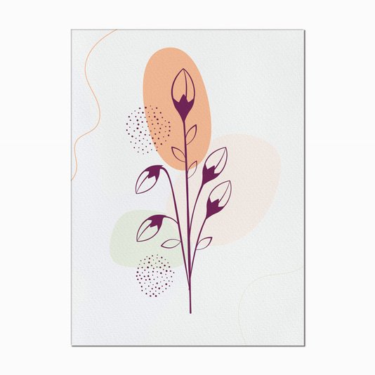Quadro em Tela Canvas Botões Roxos
