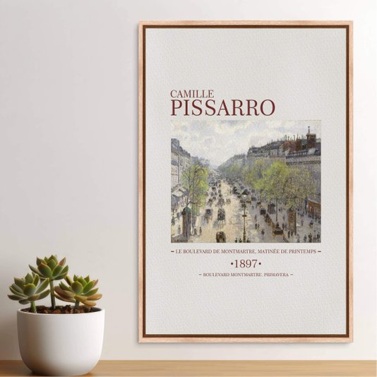 Quadro em Tela Canvas Boulevard Montmartre Primavera de Camille Pissarro
