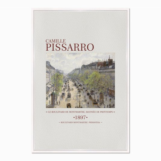 Quadro em Tela Canvas Boulevard Montmartre Primavera de Camille Pissarro