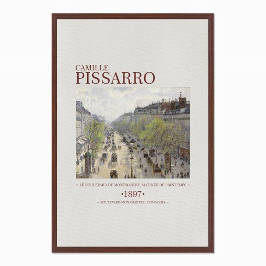 Quadro em Tela Canvas Boulevard Montmartre Primavera de Camille Pissarro