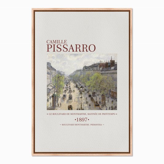 Quadro em Tela Canvas Boulevard Montmartre Primavera de Camille Pissarro
