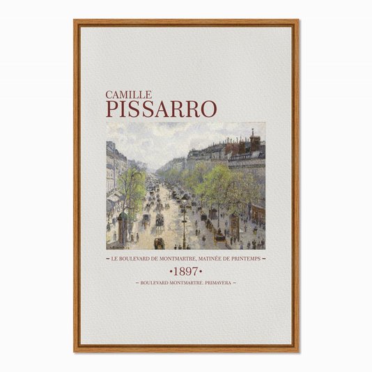 Quadro em Tela Canvas Boulevard Montmartre Primavera de Camille Pissarro