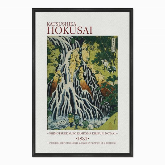 Quadro em Tela Canvas Cachoeira Kirifuri no Monte Kuokami de Kathushika Hokusai