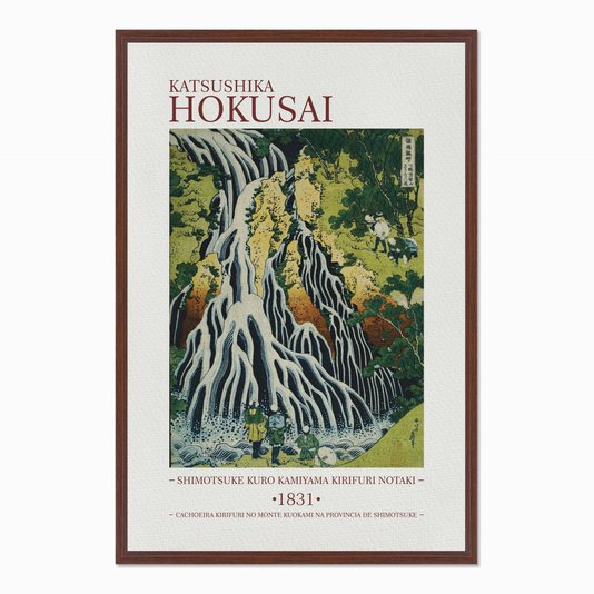 Quadro em Tela Canvas Cachoeira Kirifuri no Monte Kuokami de Kathushika Hokusai