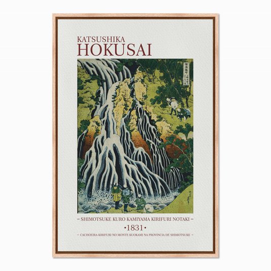 Quadro em Tela Canvas Cachoeira Kirifuri no Monte Kuokami de Kathushika Hokusai