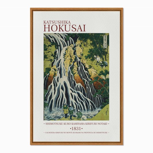Quadro em Tela Canvas Cachoeira Kirifuri no Monte Kuokami de Kathushika Hokusai