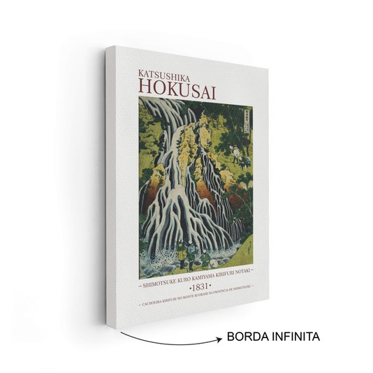 Quadro em Tela Canvas Cachoeira Kirifuri no Monte Kuokami de Kathushika Hokusai