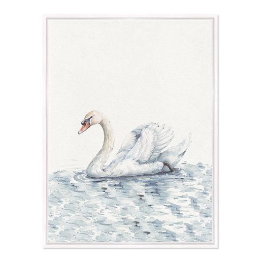Quadro Em Tela Canvas Cisne No Lago Vintage Farmhouse