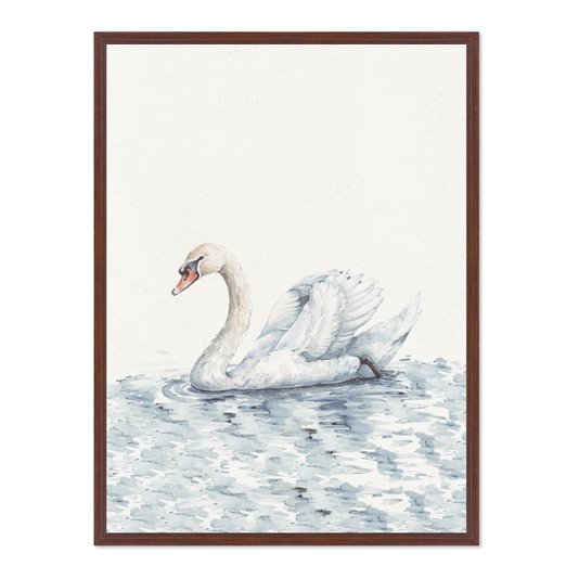 Quadro Em Tela Canvas Cisne No Lago Vintage Farmhouse