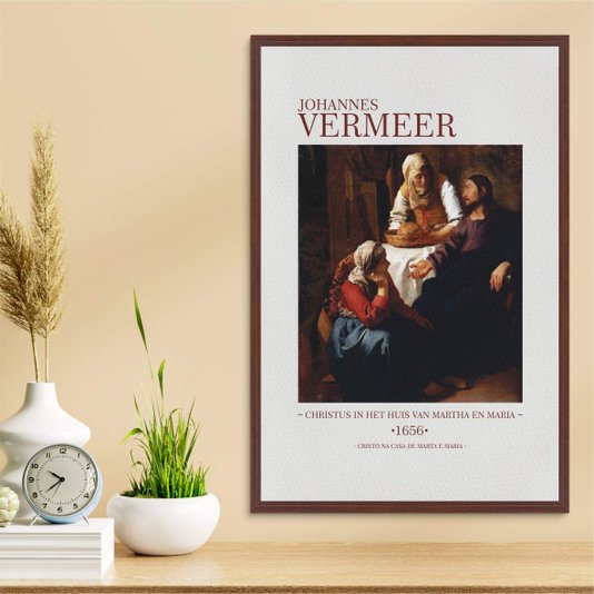 Quadro em Tela Canvas Cristo na Casa de Marta e Maria de Johannes Vermeer