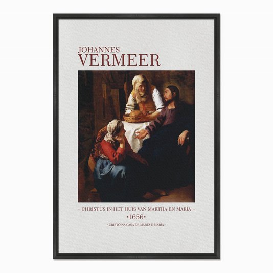 Quadro em Tela Canvas Cristo na Casa de Marta e Maria de Johannes Vermeer