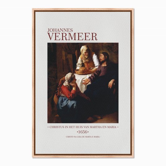 Quadro em Tela Canvas Cristo na Casa de Marta e Maria de Johannes Vermeer