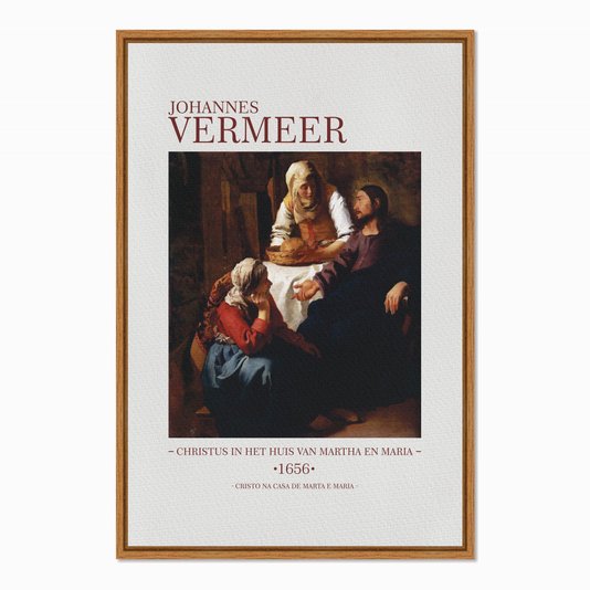 Quadro em Tela Canvas Cristo na Casa de Marta e Maria de Johannes Vermeer
