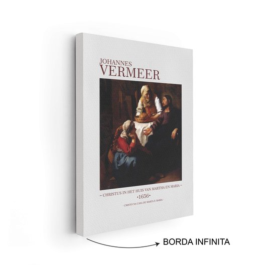 Quadro em Tela Canvas Cristo na Casa de Marta e Maria de Johannes Vermeer