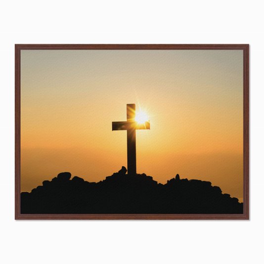 Quadro em Tela Canvas Cruz nas Montanhas