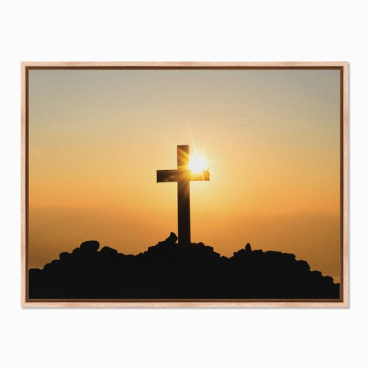 Quadro em Tela Canvas Cruz nas Montanhas