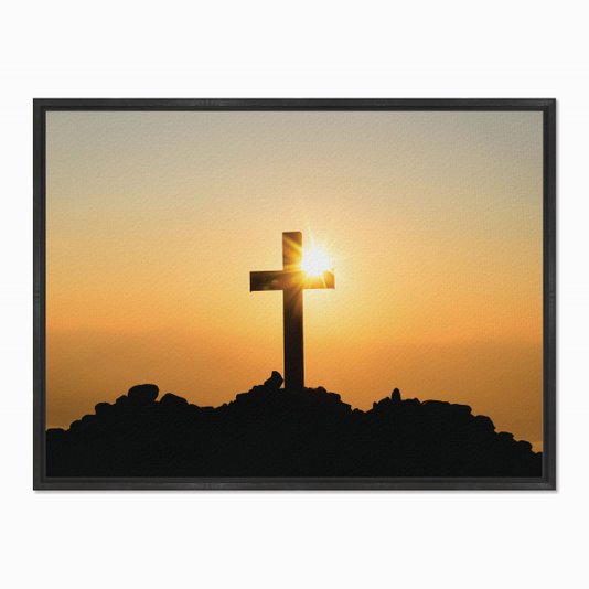 Quadro em Tela Canvas Cruz nas Montanhas