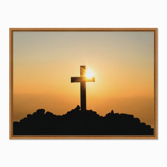 Quadro em Tela Canvas Cruz nas Montanhas