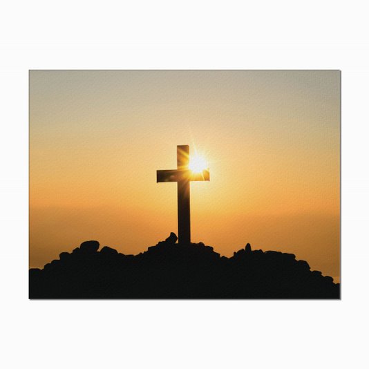 Quadro em Tela Canvas Cruz nas Montanhas