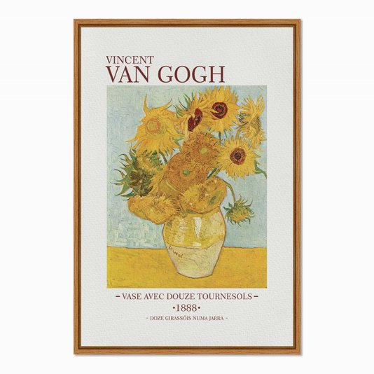 Quadro em Tela Canvas Doze Girassóis Numa Jarra de Van Gogh