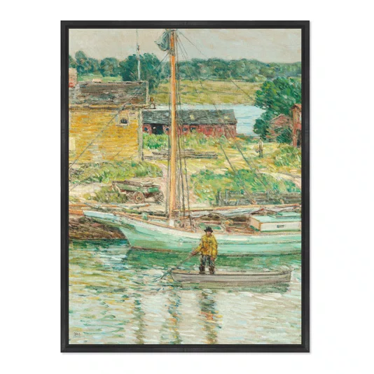 Quadro Em Tela Canvas Embarcação de Ostras, Cos Cob de Childe Hassam