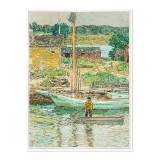 Quadro Em Tela Canvas Embarcação de Ostras, Cos Cob de Childe Hassam