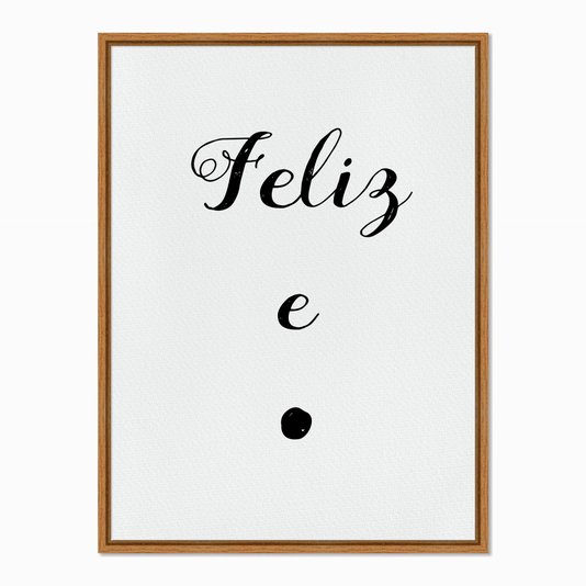 Quadro em Tela Canvas Feliz e Ponto