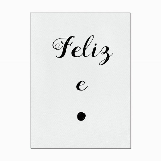 Quadro em Tela Canvas Feliz e Ponto