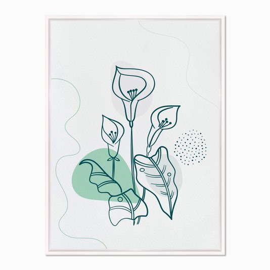 Quadro em Tela Canvas Flor Copo-De-Leite