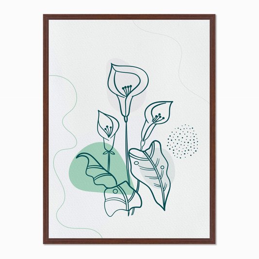 Quadro em Tela Canvas Flor Copo-De-Leite