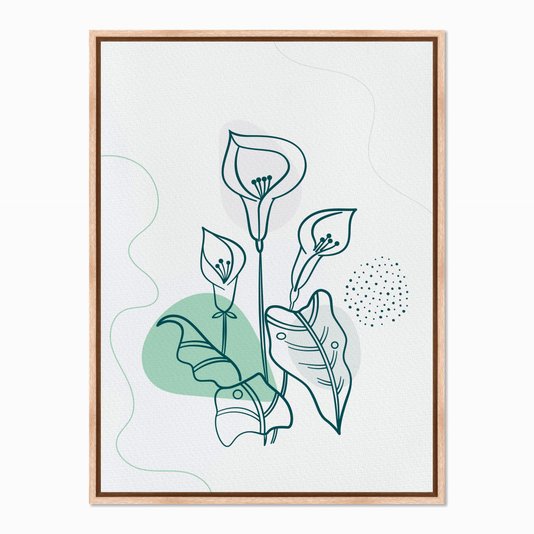 Quadro em Tela Canvas Flor Copo-De-Leite