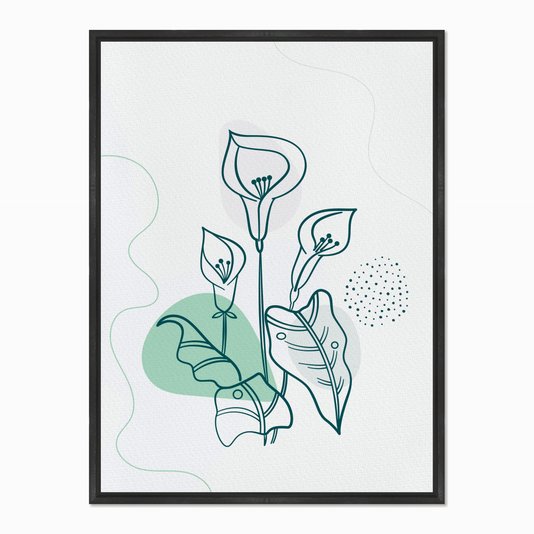 Quadro em Tela Canvas Flor Copo-De-Leite