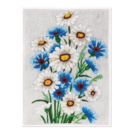 Quadro Em Tela Canvas Flores Margaridas Vintage Farmhouse