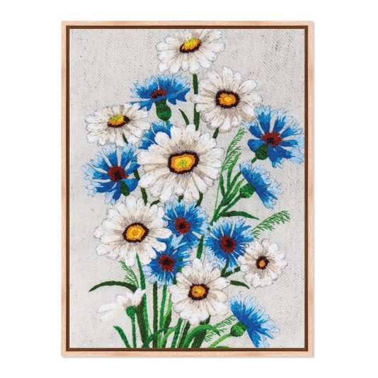 Quadro Em Tela Canvas Flores Margaridas Vintage Farmhouse