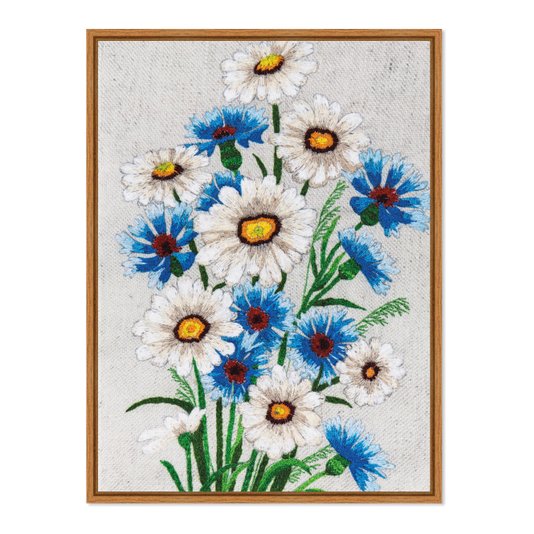Quadro Em Tela Canvas Flores Margaridas Vintage Farmhouse