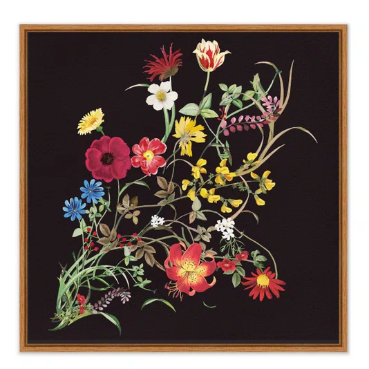 Quadro Em Tela Canvas Flores Silvestres Estilo Modern Heritage