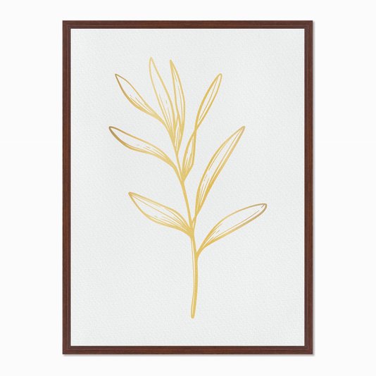 Quadro em Tela Canvas Folha Dourada