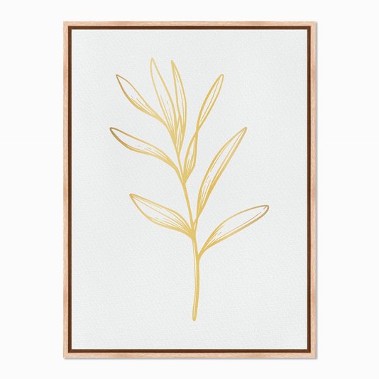 Quadro em Tela Canvas Folha Dourada