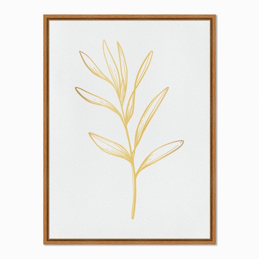 Quadro em Tela Canvas Folha Dourada