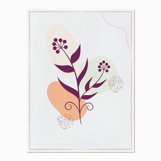 Quadro em Tela Canvas Folhagem Roxa