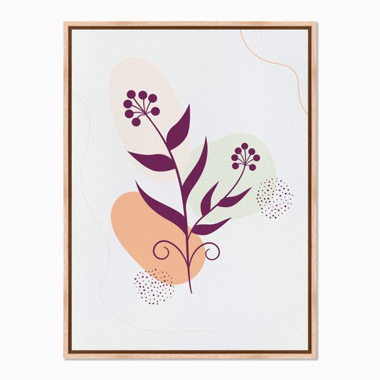 Quadro em Tela Canvas Folhagem Roxa