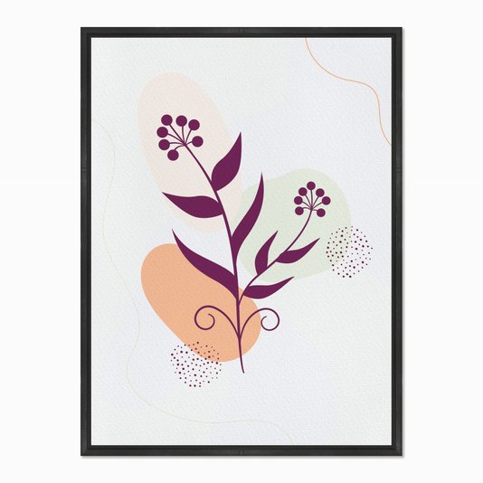 Quadro em Tela Canvas Folhagem Roxa
