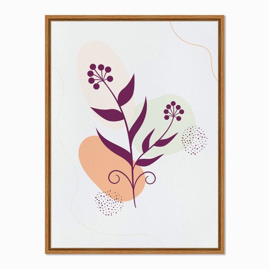 Quadro em Tela Canvas Folhagem Roxa