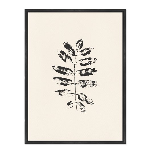 Quadro Em Tela Canvas Folhas Abstratas Minimalistas Estilo Japandi