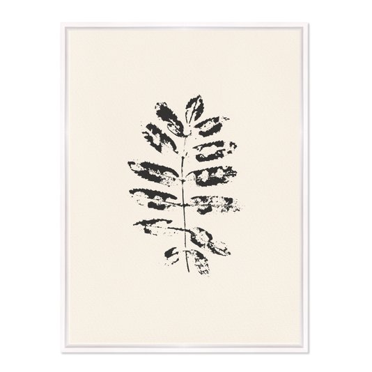 Quadro Em Tela Canvas Folhas Abstratas Minimalistas Estilo Japandi